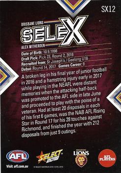 2018 Select Footy Stars - Selex #SX12 Alex Witherden Back
